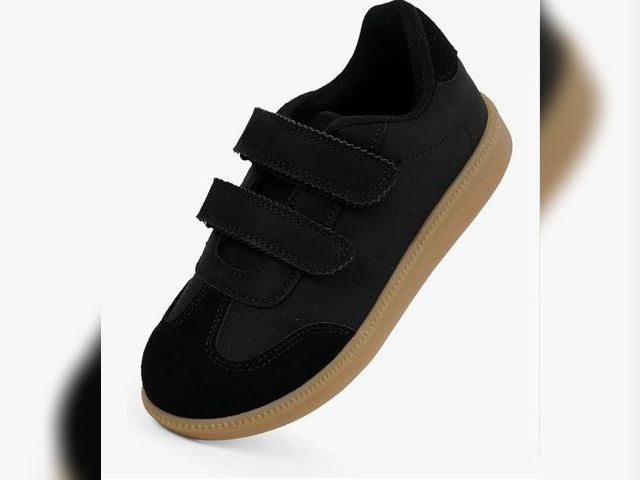 Lot 96-232950 - QIY Sneakers for Girls and Boys, Non Slip Breathable Toddler and Kids Dual Hook and Loops Walking Te...