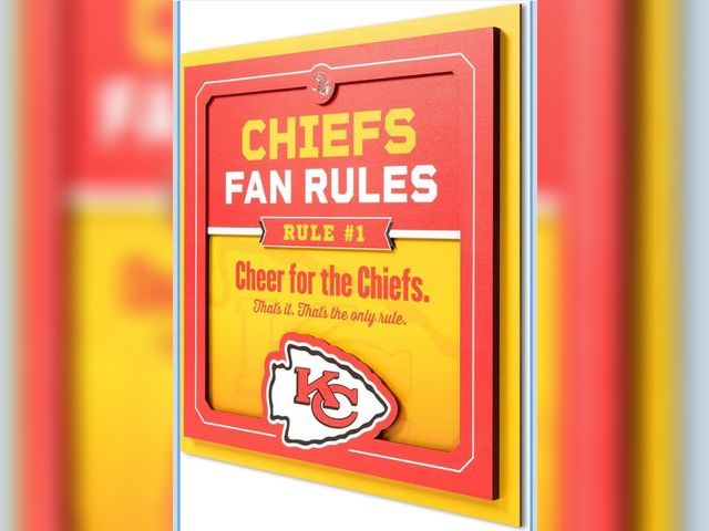 Lot 96-176383 - YouTheFan Officially-licensed NFL Fan Rules Wall Art KC Chiefs New