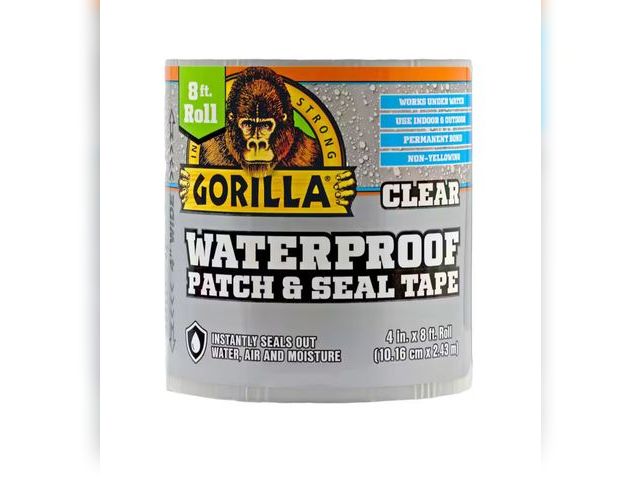 Lot 96-174610 - Gorilla 8 ft. Waterproof Patch and Seal Tape Clear New