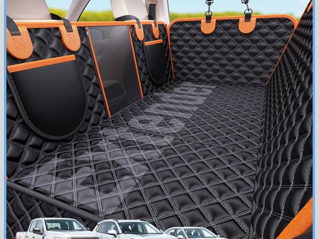 Lot 96-172932 - Back Seat Extender for Dogs, 7-in-1 Dog Car Seat Cover for Back Seat, Hard Bottom Car Seat Cover Hol...