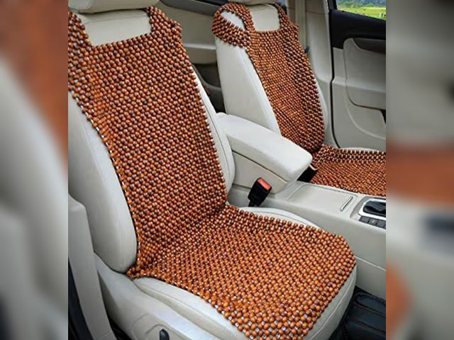 Lot 96-178886 - Wood Beaded Auto Car Seat Bead Cover,Natural Rosewood Wooden Bead Cool Refreshing Back Massaging Com...