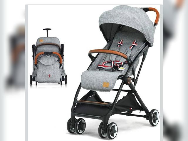 Lot 96-192314 - BABY JOY Lightweight Baby Stroller, Compact Toddler Travel Stroller for Airplane with 5-Point Harnes...
