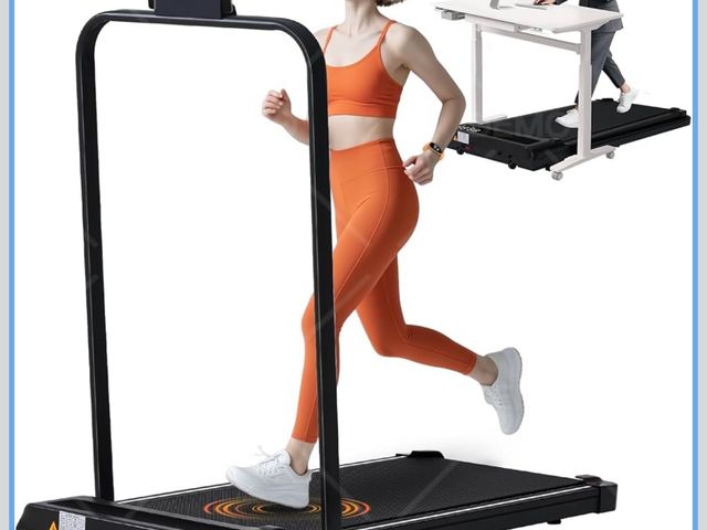 Lot 96-179069 - Portable Compact Treadmill with Handles for Home Small Spaces, Foldable Folding Walking Pad Treadmil...
