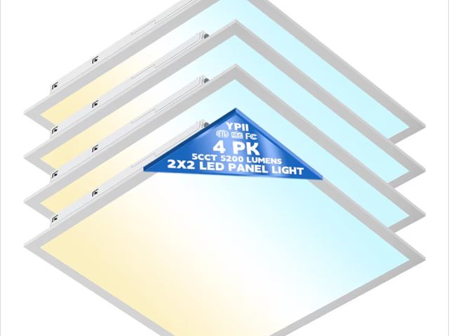 Lot 96-190528 - LED Flat Panel Light LED Drop Ceiling Light Fixture, 5 CCT 3000K-6500K Adjustable &amp; 5 Wattage Se...