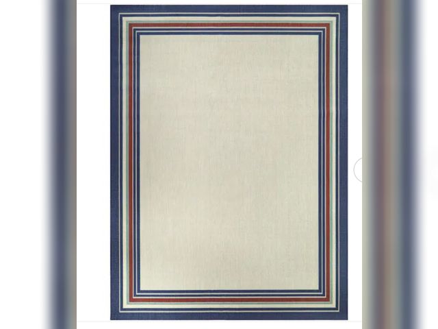 Lot 96-166029 - Hampton Bay
Multi-Colored 5 ft. x 7 ft. Striped Border Indoor/Outdoor Area Rug New