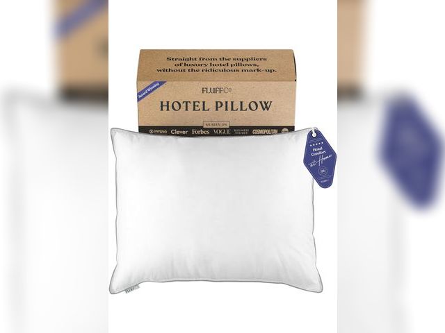 Lot 96-187661 - FluffCo Zen Fluff™ Down King Pillow with 600 Fill Power White Duck Down Stomach Sleeper Pillows - Lu...
