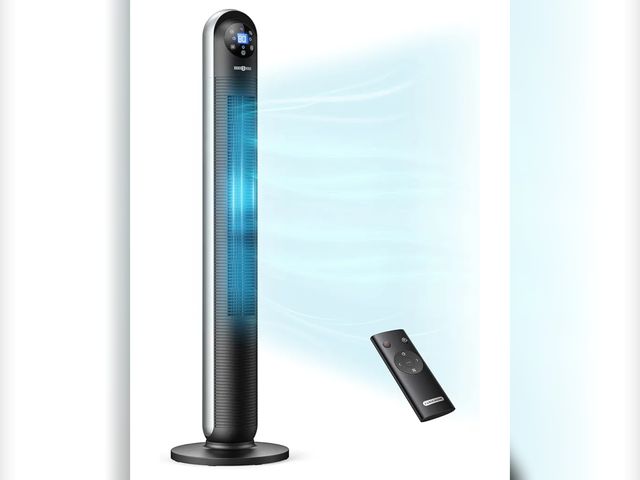Lot 96-163686 - PARIS RHÔNE Tower Fan, 44" Oscillating Standing Tower Fan, 24dB Quiet DC Cooling Fan, 12 Speeds Blad...