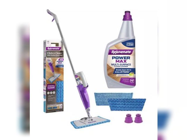 Lot 96-159941 - Rejuvenate Click n Click Multi-Surface PowerMax Microfiber Spray Mop Lightly Used