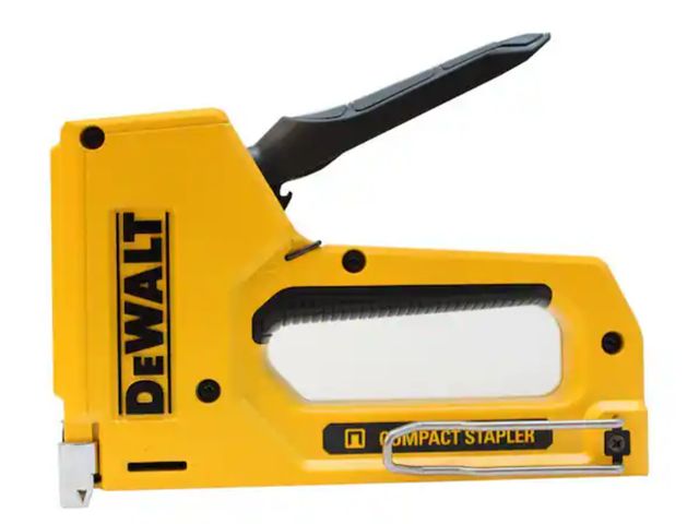 Lot 96-188889 - DEWALT
Heavy-Duty Compact Staple Gun
Open package 
Appears Unused Untested