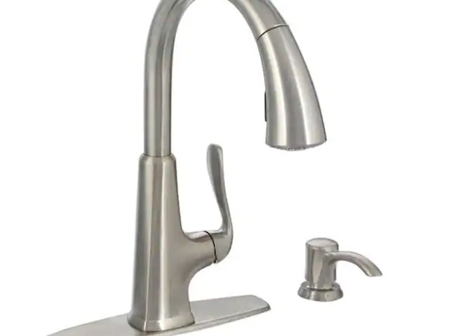 Lot 96-227882 - Pfister
Pasadena Single-Handle Pull-Down Sprayer Kitchen Faucet with Soap Dispenser in Stainless Ste...