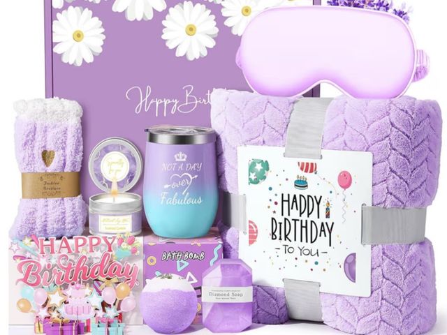 Lot 96-200710 - Birthday Gifts for Women Friendship, Happy Birthday Gift Basket for Mom Friend Sister Her Birthday
N...