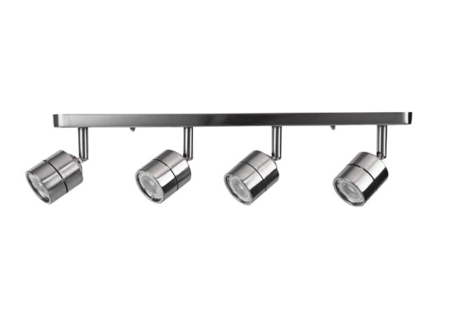 Lot 96-187603 - Case of 15 Units, 21” 4-Lights LED Track Lighting Kit with Dimmable LED Bulbs GU10 Warm White CRI90,...