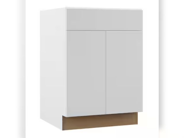 Lot 96-199796 - Hampton Bay
Designer Series Edgeley 24 in. W x 24 in. D x 34.5 in. H Assembled Slab Base Kitchen Cab...