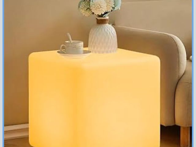 Lot 96-183109 - 20-in LED Cube Chair, Dimmable RGB Color Changing Light Cubes w/Remote, Versatile Large LED Cube Sea...