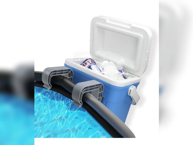 Lot 96-164420 - Insulated Hard Pool Cooler,Portable Poolside Cooler for Above Ground Pools,Freezer Accessories,Keeps...