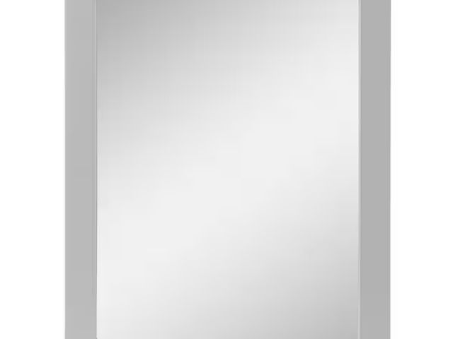 Lot 96-209782 - Glacier Bay Lancaster 20 in. W x 27 in. H Rectangular Wood Framed Wall Bathroom Vanity Mirror in Pea...