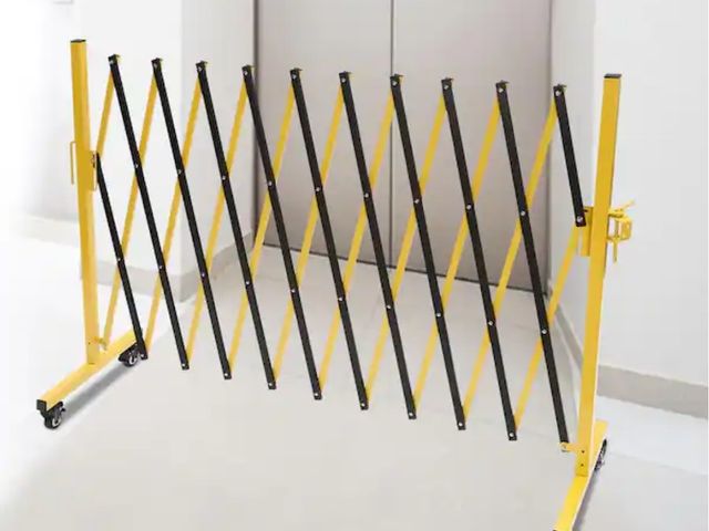 Lot 96-162186 - YIYIBYUS
131 in. W x 40 in. H Foldable Metal Safety Barrier Fence Traffic Yard Garden Fence with Whe...