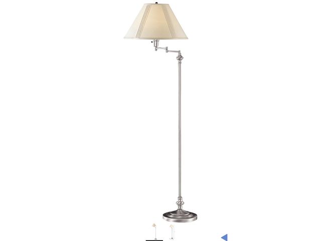 Lot 96-191417 - Cal Lighting BO-314-BS Traditional One Floor Lamp Lighting Accessories, Silver New