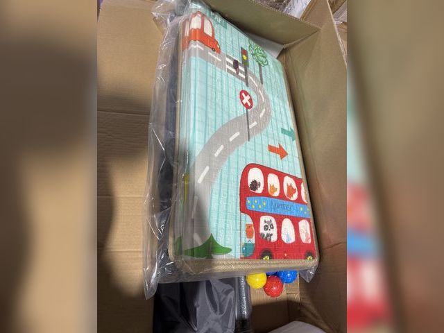 Lot 96-190147 - Children’s Playpen with Mat and Play Balls Size Dimensions Unknown 
New