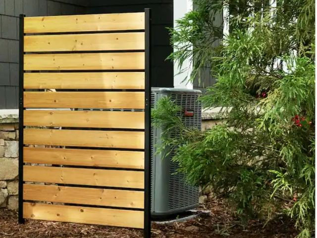 Lot 96-162185 - Concord 5 ft. H x 3.2 ft. W Cedar Wood Slatted Panel Flat Top Privacy Fence Screen 1-Panel
New 
Msrp...