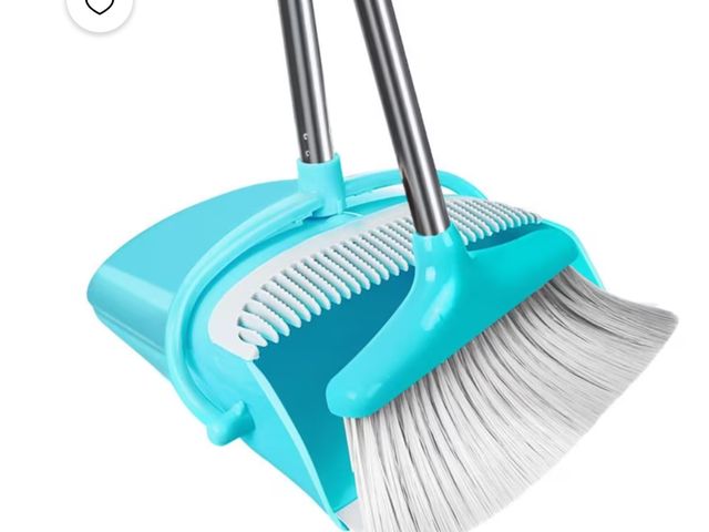 Lot 96-230890 - FGY Broom and Dustpan Set with Removable Handle for Indoor and Pet (Blue) New