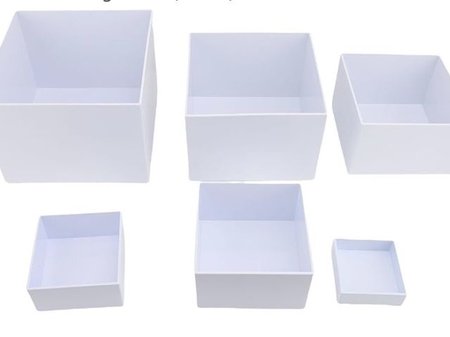 Lot 96-233274 - 6pcs Cube Dimension Boxes for Bakeries Showcase Cakes Desserts at Parties,Hold Collectibles Small St...