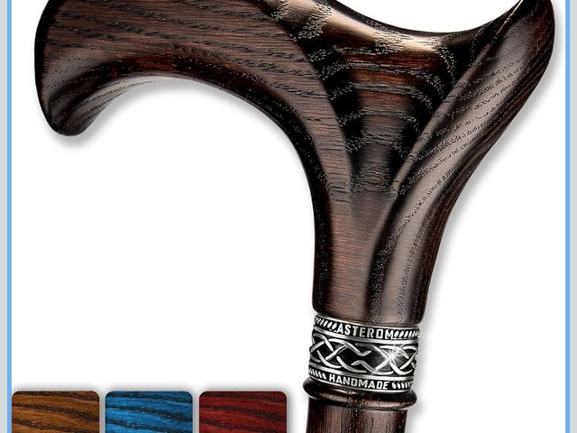 Lot 96-178958 - Asterom Walking Cane - Handmade, Ergonomic, Wooden - Canes for Men &amp; Women - Walking Sticks for ...
