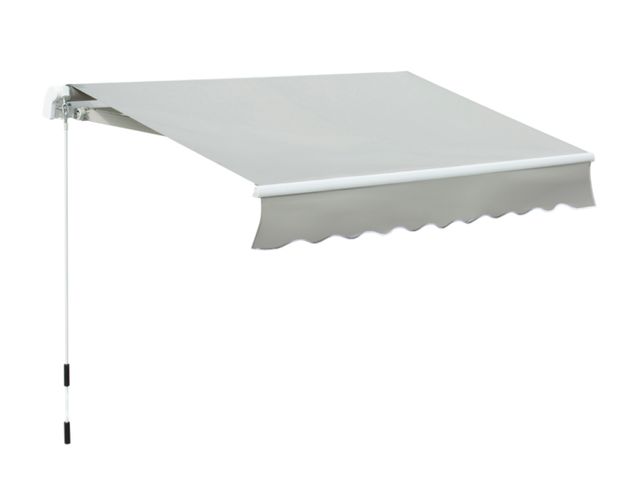 Lot 96-170943 - Outsunny 8' x 7' Retractable Sunshade Awning for the Patio with Easy Crank Design &amp; Hardware Inc...