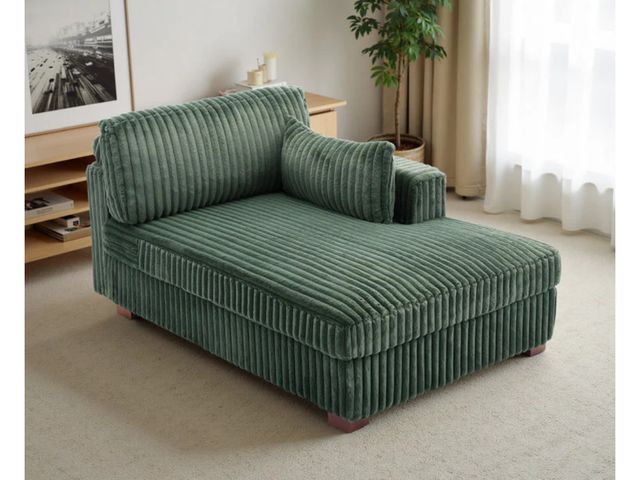 Lot 96-170547 - Monelle 40.6" Left Arm Facing Faux Fur Chaise Lounge MSRP $799.99 New