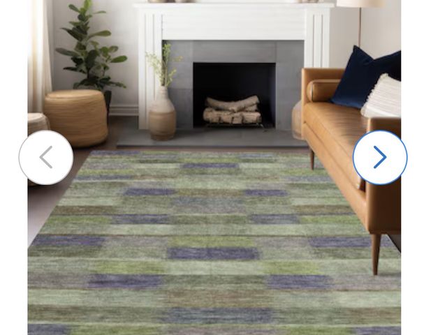 Lot 96-211362 - Addison Rugs Chantille  Loomed Polyester Aloe Rectangular Indoor/Outdoor Machine washable Pet Friend...