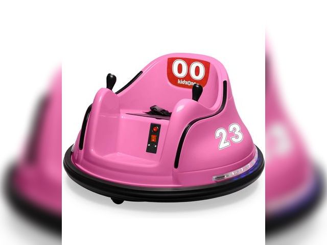 Lot 96-183813 - Kidzone 6V Electric Ride On Bumper Car for Kids &amp; Toddlers 1.5-6 Years Old, DIY Sticker Baby Bum...