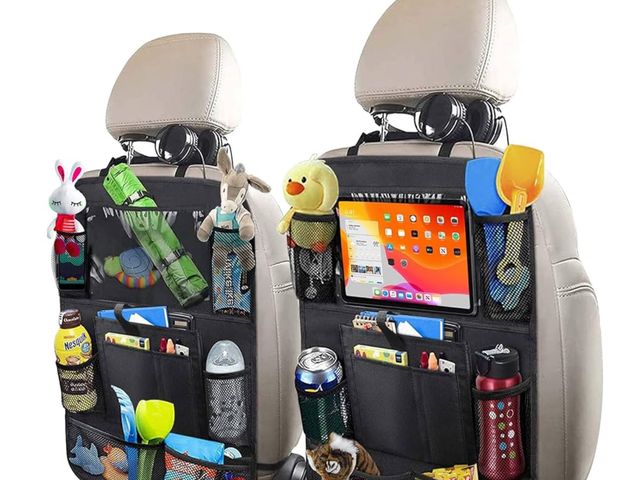 Lot 96-146018 - Car Storage Organizer 2 PCS,Car Backseat Organizer for Kids Durable Waterproof Oxford Fabric with To...