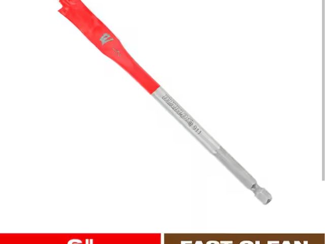 Lot 96-162485 - DIABLO
1/2 in. x 6 in. SPEEDemon High Speed Steel Spade Bit (1-Piece) new
