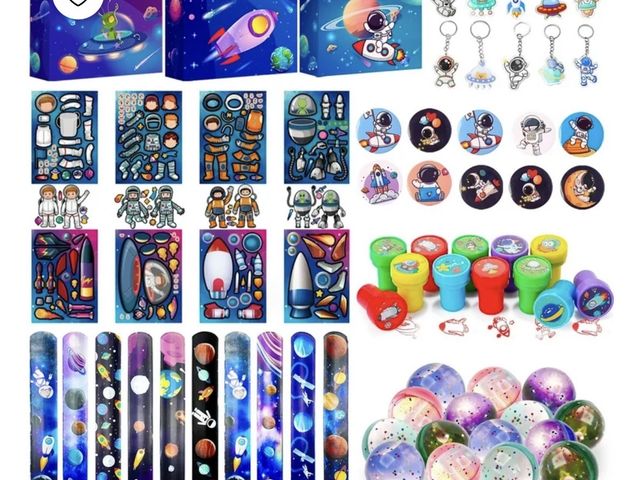 Lot 96-232638 - Space Party Favors - 70pcs Space Themed Party Favors, Space Birthday Decorations Includ Space Goodie...