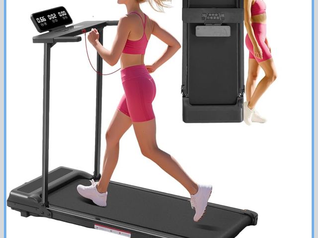 Lot 96-190001 - Walking Pad Treadmill with Handle Bar, Compact Portable Treadmills for Home Small, Electric Walking ...
