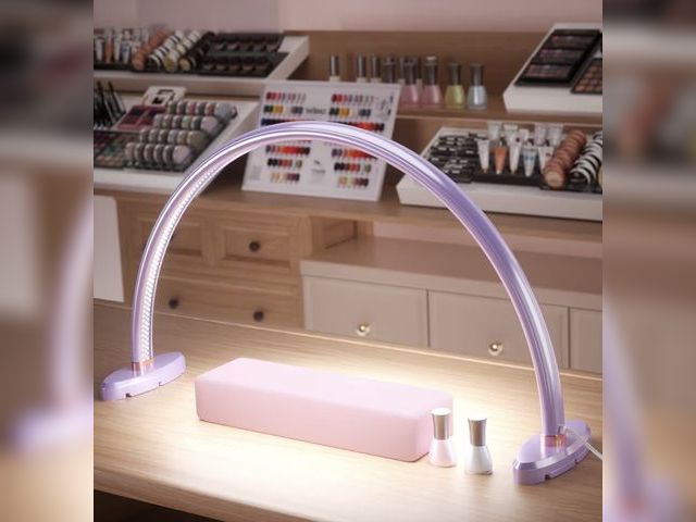 Lot 96-181572 - Moon Light Nail Tech,3 Color Temperature,20inch Half Moon Desk Lamp for Nail Techs for/Photograph/Cr...