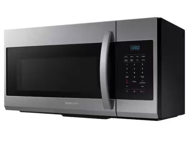 Lot 96-175551 - Samsung 30 in. 1.7 cu. ft. 1000 W Fingerprint Resistant Stainless Steel Over-the-Range Microwave MRS...