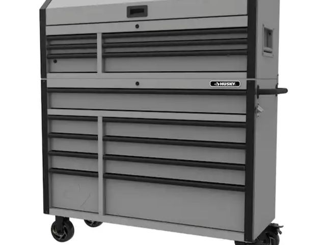 Lot 96-175249 - Tool Storage 52 in. W Heavy Duty Matte Gray Tool Chest Combo
New, but bottom part as some damage to ...