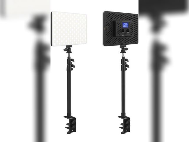 Lot 96-163954 - 2 Packs LED Video Light with Stand, QEUOOIY 20W Bi-Color Photography Lighting Kit, Dimmable 2500-850...