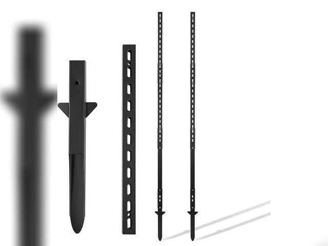 Lot 96-177866 - 2 Pcs 6' Metal Yard Sign Stake,Aluminum Sign Post with Heavy Duty Base,Adjustable Yard Pole with Hol...
