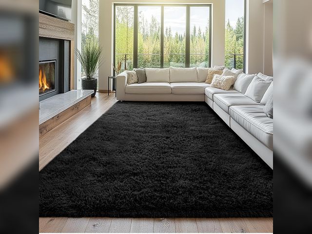 Lot 96-169497 - Shag Fluffy Area Rugs for Living Room- Plush Rugs for Bedroom- Large Fuzzy Soft Modern Rugs for Kids...