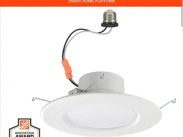 Lot 96-212018 - Commercial Electric 5 in./6 in.Smart Integrated LED Recessed Light Trim Wireless Adjustable CCT New ...