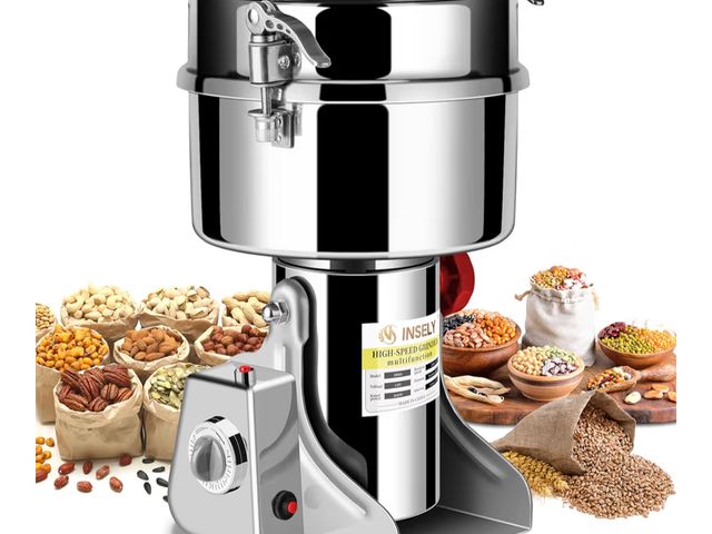 Lot 96-187715 - Grain Mill Grinder 2000g High Speed Food Grain Mill Stainless Steel Seeds Flour Nut Pill Wheat Corn ...