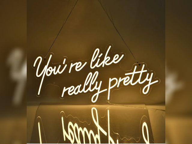 Lot 96-175782 - Large LED Neon Sign for Wall Decor,28 inches You are Like Really Pretty White Neon Light Signs for E...
