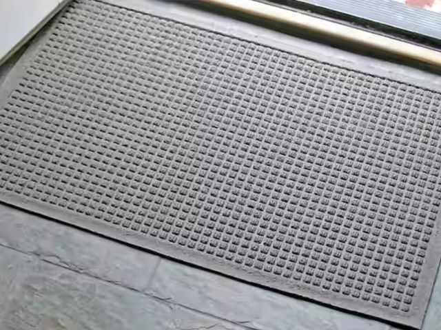 Lot 96-195202 - PET Polyester Indoor Outdoor Door Mat Medium Gray Approx. 3ft X 5 ft
lightly used