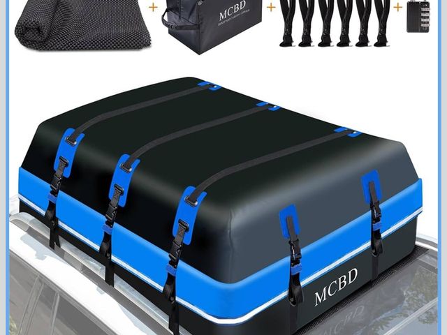 Lot 96-181705 - Appears to be Rooftop Cargo Carrier, 21 Cubic Feet Soft-Shell Waterproof Car Roof Luggage Bag for Al...