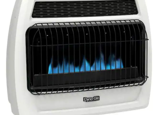 Lot 96-191421 - Dyna-Glo 
30,000 BTU Blue Flame Vent Free Natural Gas Thermostatic Wall Heater New MSRP $235