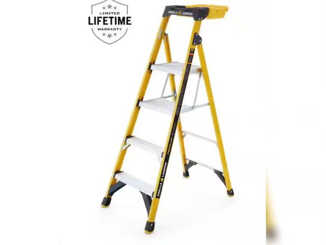 Lot 96-163584 - Gorilla Ladders
10 ft. Reach, 5.5 ft. Fiberglass Dual Platform Ladder, Removable Project Bucket, 300...