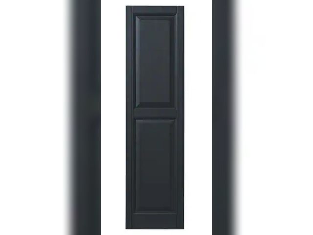Lot 96-232856 - Ply Gem 15 in. x 59 in. Raised Panel Polypropylene Shutters Pair in Dark Spruce New