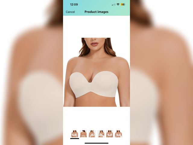 Lot 96-178947 - Women's Wirefree Push Up Lightly Padded with Anti-Slip Support Strapless Bra Size 36C Unused